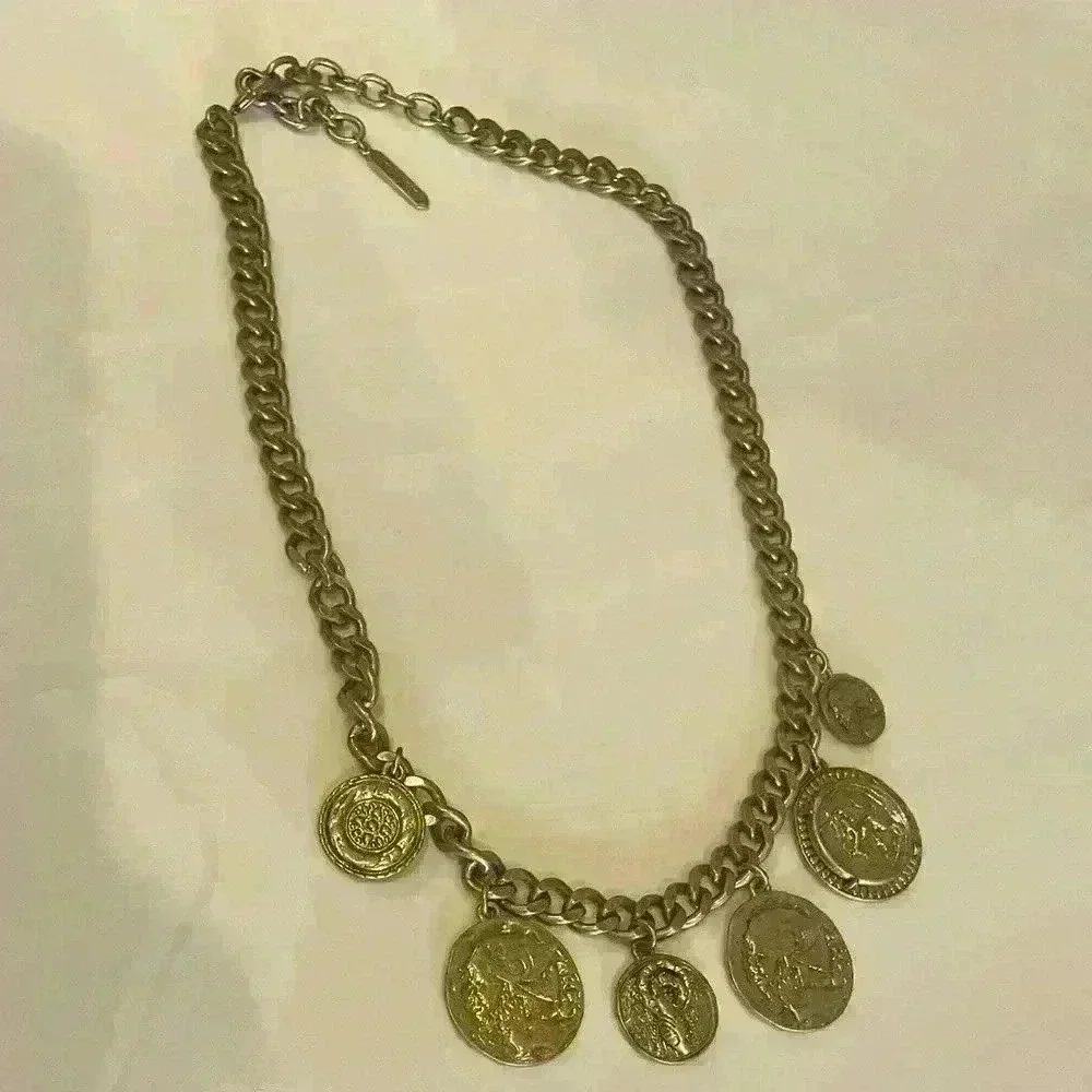 Stella & Dot Heritage Coin Charm Necklace. - Picture 4 of 4